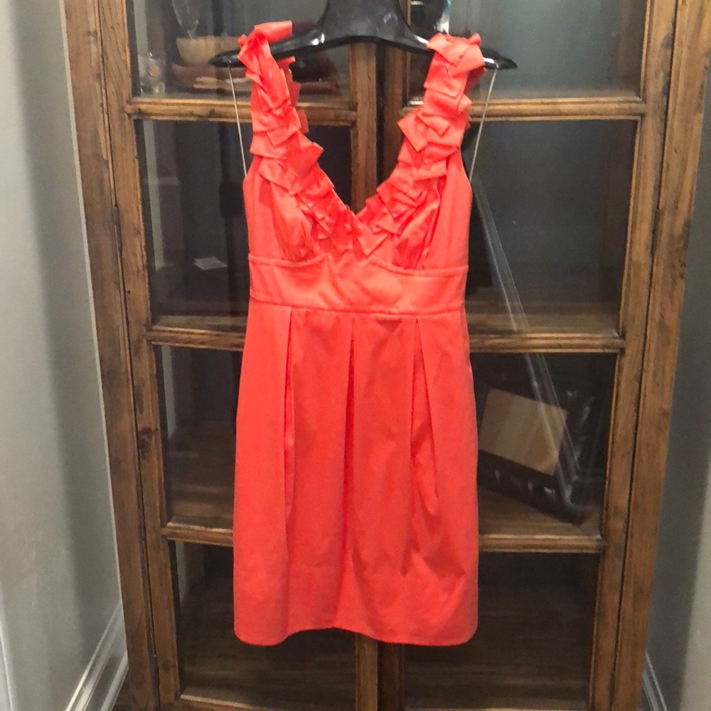 BCBG coral dress